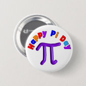 Happy Pi Day Buttonnen Ronde Button 5,7 Cm (Voorkant /achterkant)
