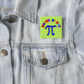 Happy Pi Day Buttonnen Vierkante Button 5,1 Cm (In situ)