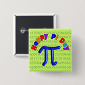 Happy Pi Day Buttonnen Vierkante Button 5,1 Cm (Voorkant /achterkant)