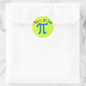 Happy Pi Day-cadeautjes, uniek reliëfontwerp Ronde Sticker (Tas)