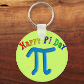 Happy Pi Day-cadeautjes, uniek reliëfontwerp Sleutelhanger (Voorkant)