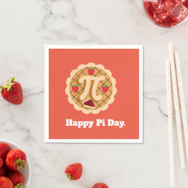 Happy Pi Day Cherry Pie Schattige 3.14 Servet