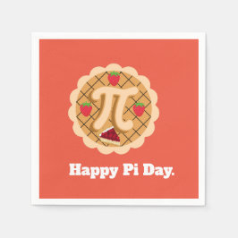 Happy Pi Day Cherry Pie Schattige 3.14 Servet