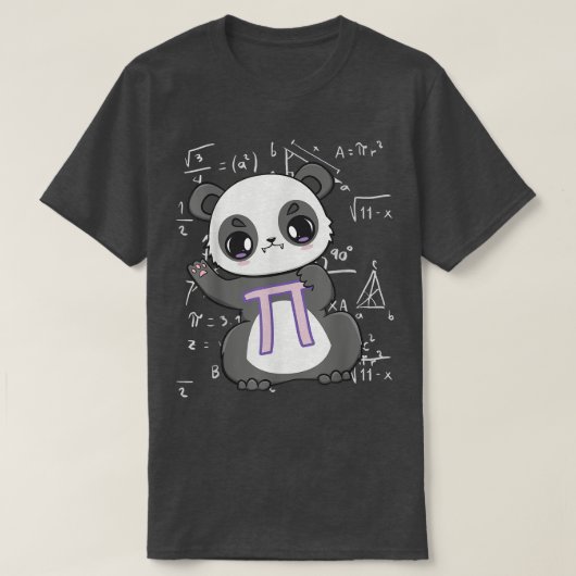 Happy Pi Day Cute Panda Beer 3 T-shirt (Design voorkant)