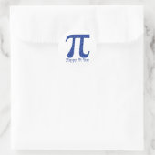 Happy Pi Day Dark Blue Swirls Ronde Sticker (Tas)