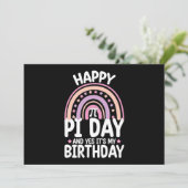 Happy Pi Day en ja het is mijn Wiskunde regenboog Kaart (Staand voorkant)