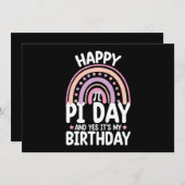 Happy Pi Day en ja het is mijn Wiskunde regenboog Kaart (Voorkant / Achterkant)