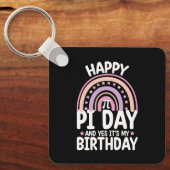 Happy Pi Day en ja het is mijn Wiskunde regenboog Sleutelhanger (Voorkant)