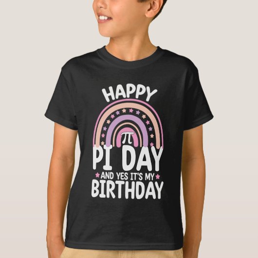 Happy Pi Day en ja het is mijn Wiskunde regenboog T-shirt (Voorkant)