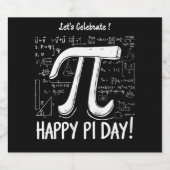 Happy Pi Day Eten & Drinken Label Bier Etiket (Enkel label)