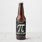 Happy Pi Day Eten & Drinken Label Bier Etiket (Voorkant)