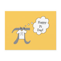 Happy Pi Day Funny Pi Guy Briefkaart
