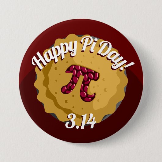 Happy Pi Day | Funny Pie Round Button (Voorkant)