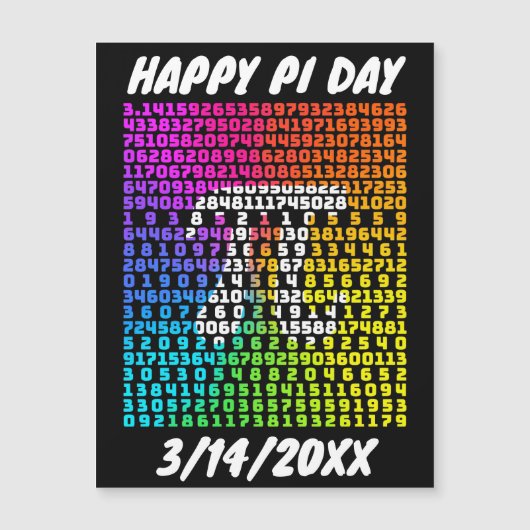 Happy Pi Day Funny School Wiskunde Letter Art (Voorkant)