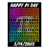 Happy Pi Day Funny School Wiskunde Letter Art Perfect Poster (Voorkant)