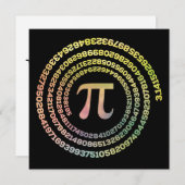 Happy Pi Day Funny School Wiskunde Spiral Text (Voorkant / Achterkant)