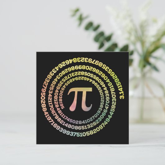 Happy Pi Day Funny School Wiskunde Spiral Text (Staand voorkant)