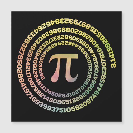 Happy Pi Day Funny School Wiskunde Spiral Text (Voorkant)