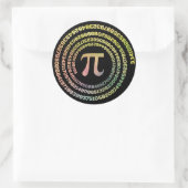 Happy Pi Day Funny School Wiskunde Spiral Text Ronde Sticker (Tas)