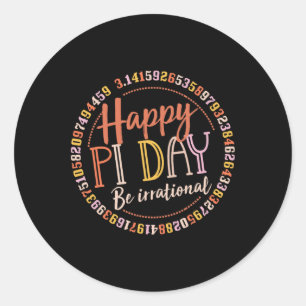 Happy Pi Day Funny Wiskunde Lover Teacher 3.14 Pi  Ronde Sticker