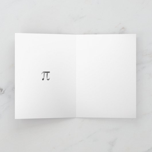 Happy Pi Day - glanzend zilveren Pi-symbool Kaart (Binnen)