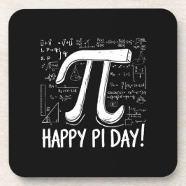 Happy Pi Day Hard Plastic Onderzetter Geeky Wiskun