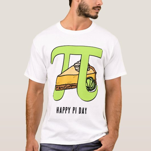 HAPPY PI DAY Key Limoen Pie T-shirt (Voorkant)
