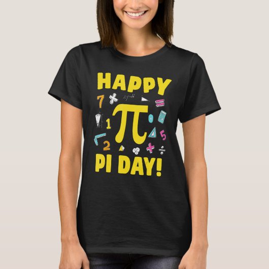 Happy Pi Day Kinder docenten Wiskunde Tourage Stud T-shirt (Voorkant)