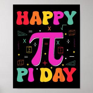 Happy Pi Day Kinder Wiskunde docenten docent profe Poster
