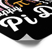 Happy Pi Day Mathema Wiskunde leraar student leopa Poster (Hoek)