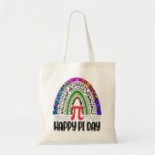 Happy Pi Day Mathemard Leopard Rainbow Tote Bag (Voorkant)