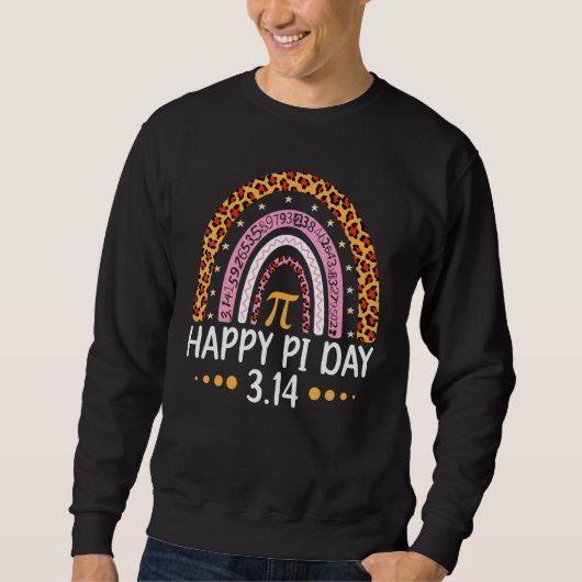 Happy Pi Day Mathematic Math Teacher Gifts Leopard Trui (Voorkant)