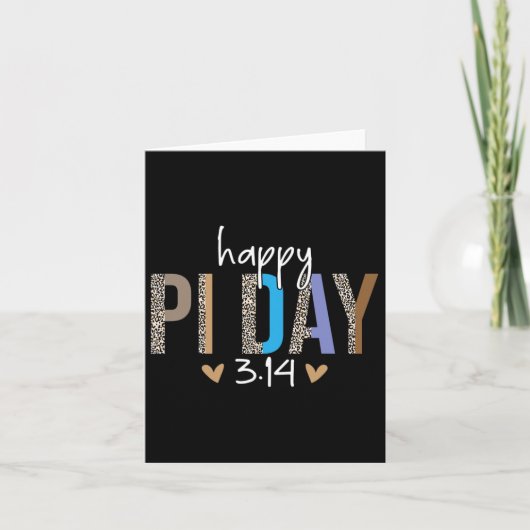 Happy Pi Day Mathematica Wiskunde leraar leopard P Kaart (Voorkant)