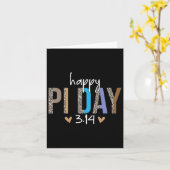 Happy Pi Day Mathematica Wiskunde leraar leopard P Kaart (Gele Bloem)