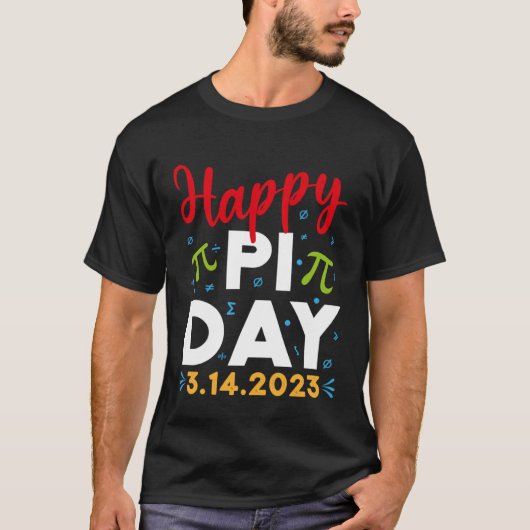 Happy Pi Day Mathematics Math Teacher Kids Pi Day  T-shirt (Voorkant)