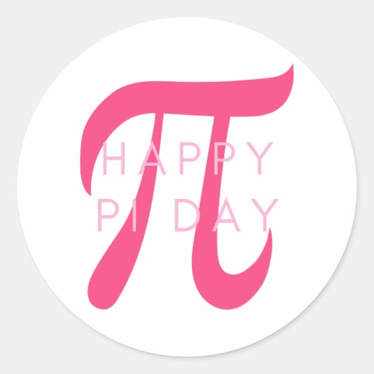 Happy Pi Day Mathematicus Ronde Sticker (Voorkant)
