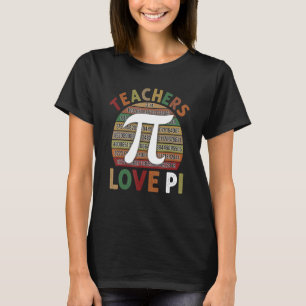 Happy Pi Day MaThematische Wiskunde Teacher Peace T-shirt