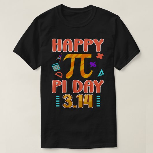 Happy Pi Day Mathemer Rainbow Funny Pi T-shirt (Design voorkant)