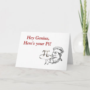 Happy Pi Day met chef-kok en taart Kaart