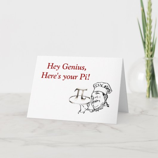 Happy Pi Day met chef-kok en taart Kaart (Voorkant)