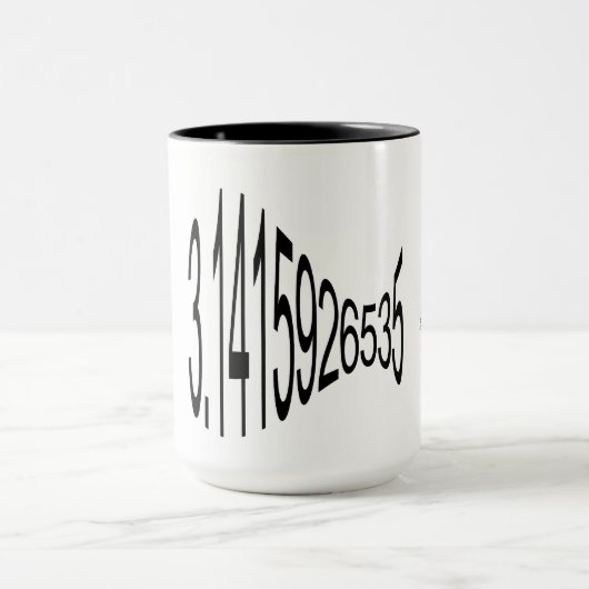 Happy Pi Day met Love Pi Digits 3.1415926535 Mok (Midden)