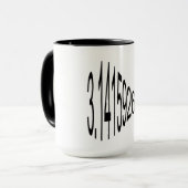 Happy Pi Day met Love Pi Digits 3.1415926535 Mok (Voorkant links)