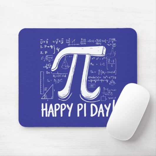 Happy Pi Day Muismat – Wiskunde Design (Met muis)