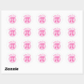 Happy Pi Day Numbers roze Ronde Sticker (Vel)