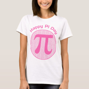 Happy Pi Day Numbers roze T-shirt