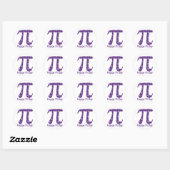 Happy Pi Day Paarse Argyle Ronde Sticker (Vel)