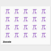 Happy Pi Day Paarse Camo Ronde Sticker (Vel)