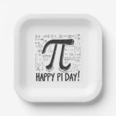 Happy Pi Day Paper Bord - Wiskunde Party Borden (Voorkant)
