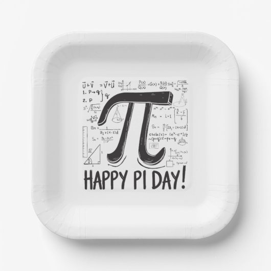 Happy Pi Day Paper Bord - Wiskunde Party Borden (Voorkant)