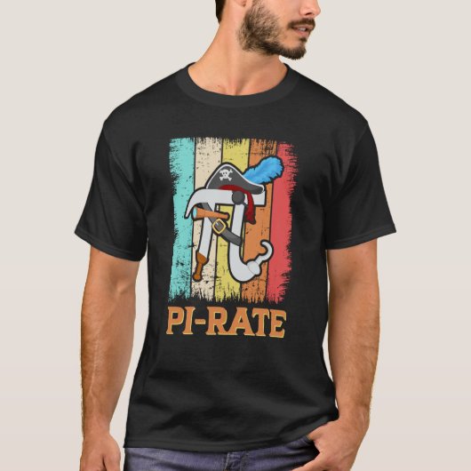 Happy Pi Day Pi rate Wiskunde Geek Pirate Science T-shirt (Voorkant)